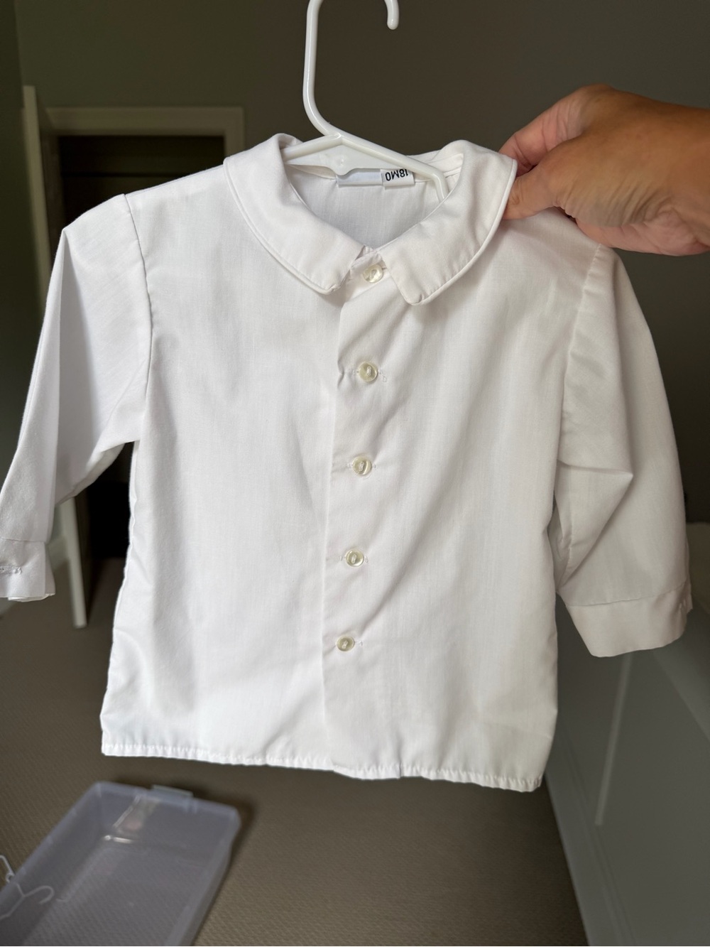 FRIENDS White Peter Pan Collar Button-Front Kids Shirt